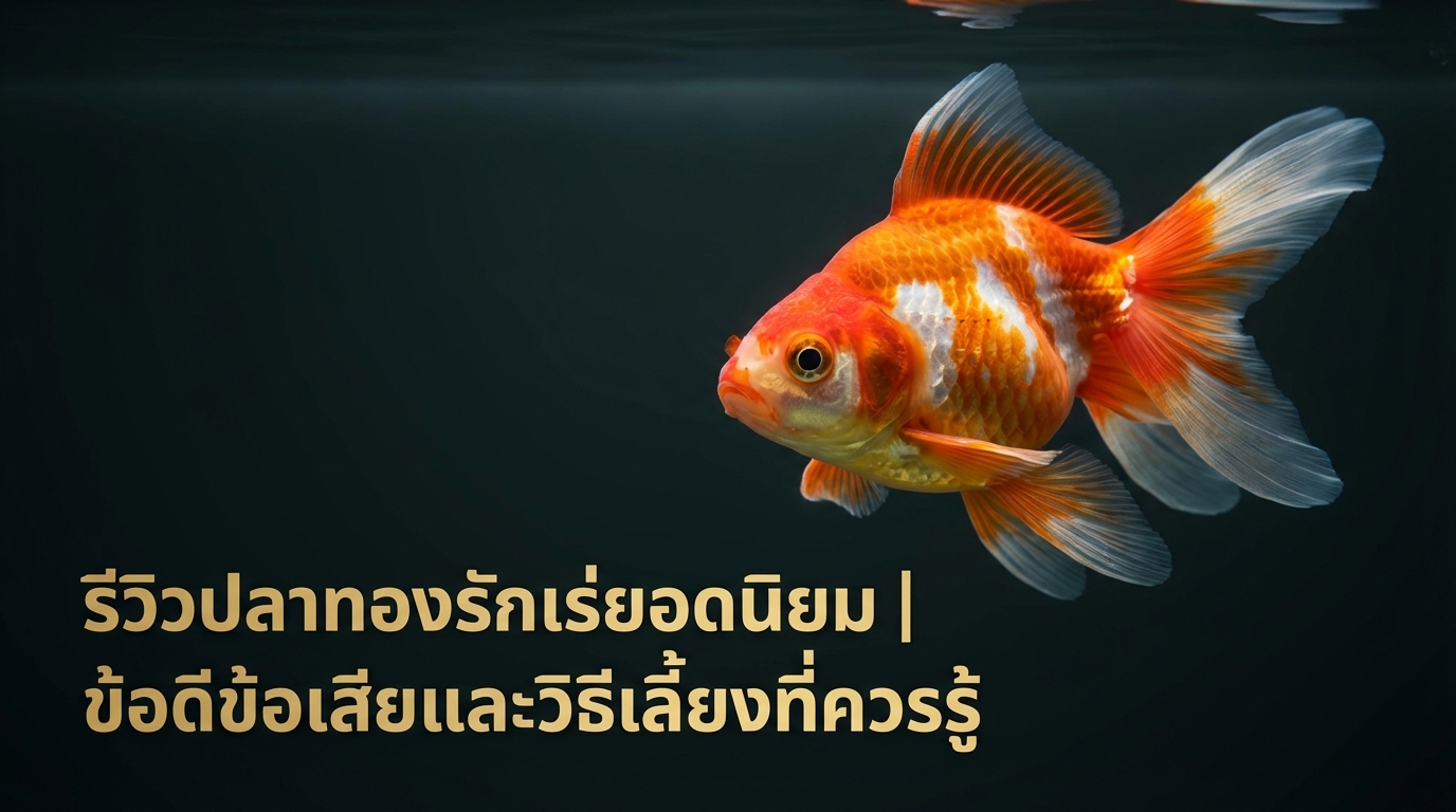 ภาพหลักของบทความ รีวิวสายพันธุ์ปลาทองรักเร่ยอดนิยมในไทย พร้อมข้อดีข้อเสียที่ควรรู้ก่อนเลี้ยง