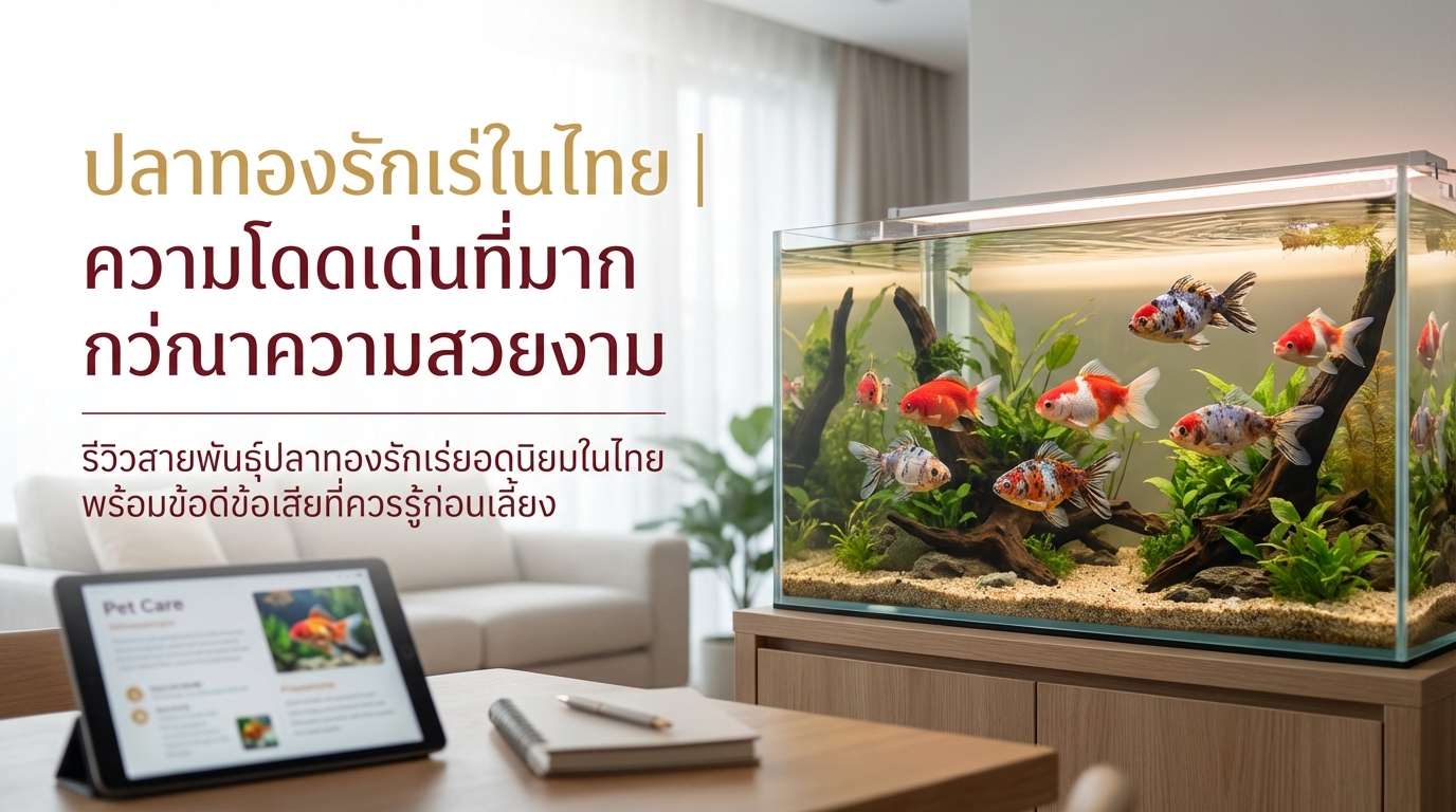 ภาพประกอบ ปลาทองรักเร่ในไทย: ความโดดเด่นที่มากกว่าความสวยงาม จากบทความ รีวิวสายพันธุ์ปลาทองรักเร่ยอดนิยมในไทย พร้อมข้อดีข้อเสียที่ควรรู้ก่อนเลี้ยง