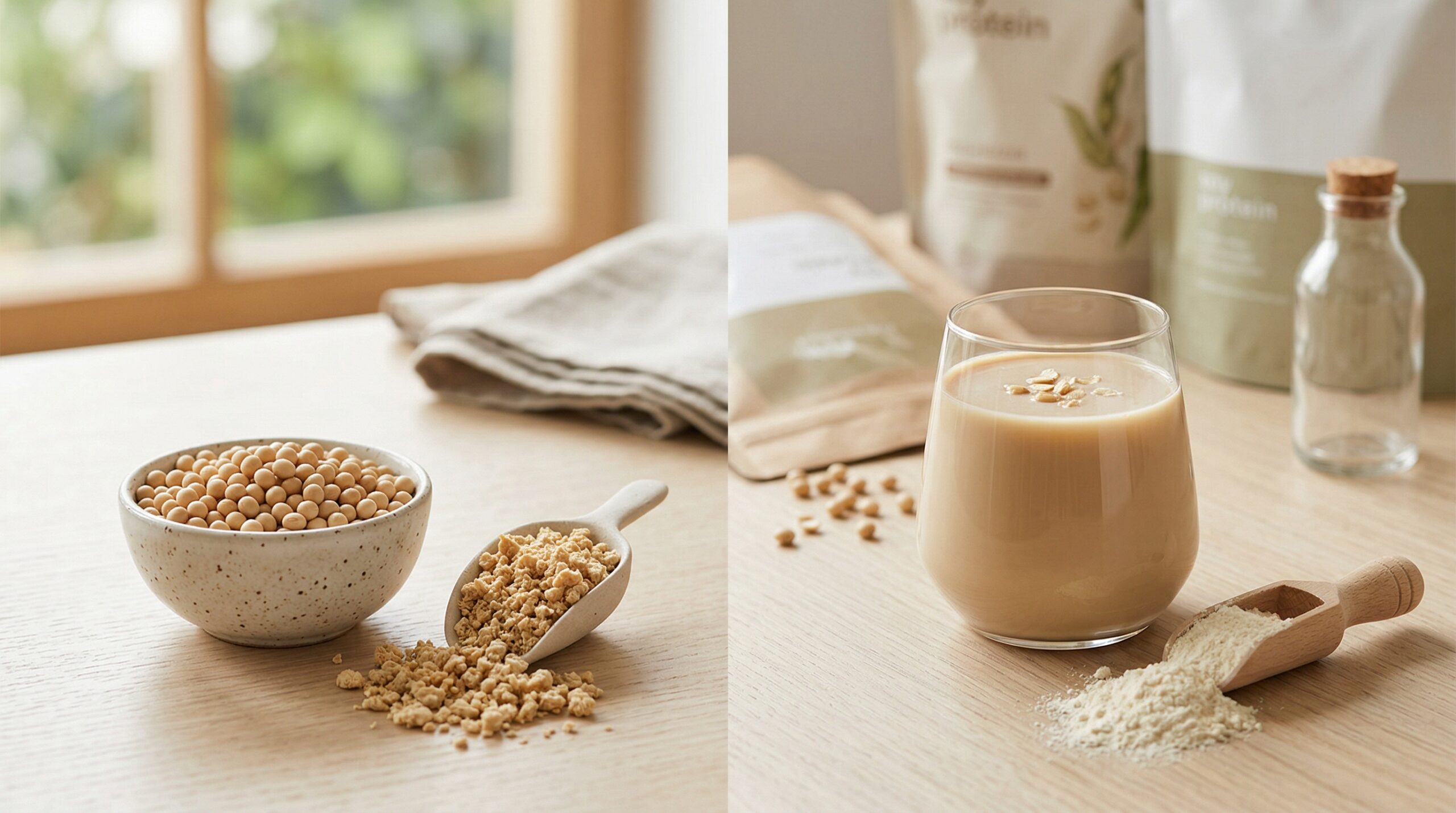 ภาพหลักของบทความ โปรตีนถั่วเหลืองกับ Soyโปรตีน: แตกต่างอย่างไร เลือกแบบไหนเหมาะกับคุณที่สุด