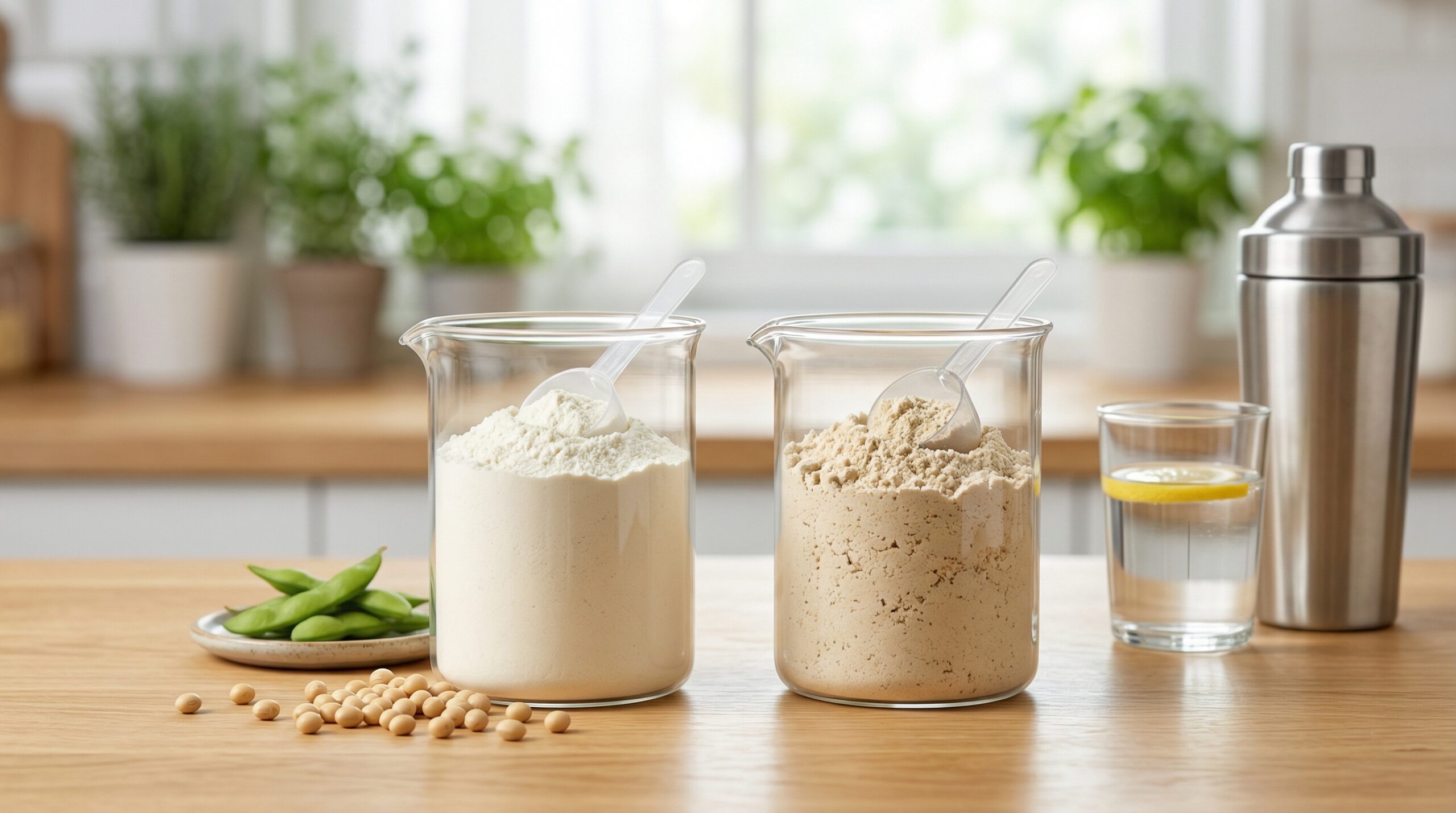 ภาพประกอบ โปรตีนถั่วเหลือง vs. soyโปรตีน: เข้าใจความแตกต่างตั้งแต่ต้นทางจนถึงการย่อย จากบทความ โปรตีนถั่วเหลืองกับ Soyโปรตีน: แตกต่างอย่างไร เลือกแบบไหนเหมาะกับคุณที่สุด